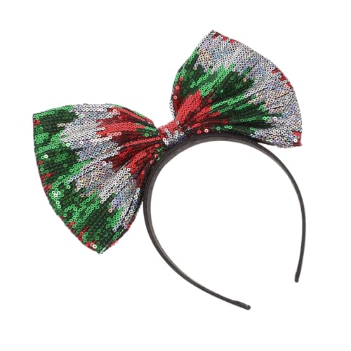 OATIPHO Weihnachtliches Glitzer Haarband mit Großem Schleifen Bowknot Festliches Stirnband für Damen und Haarschmuck Accessoire für Weihnachtsfeiern und Winterpartys von OATIPHO