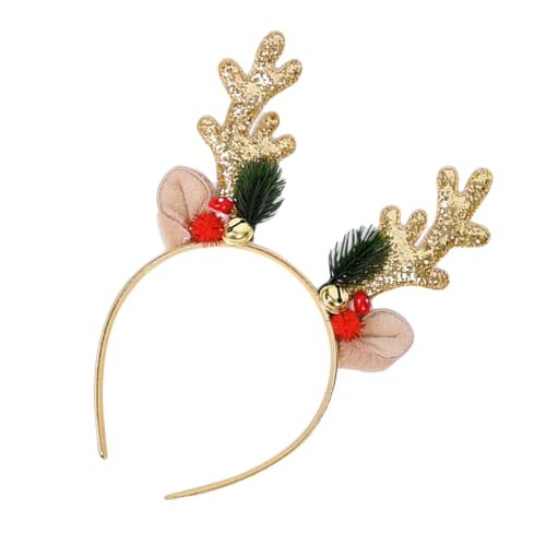 OATIPHO Weihnachts Rentiergeweih Haarreif mit Glöckchen Leichtes Langlebiges Weihnachts Kopfschmuck Accessoire für Damen und Herren Festliche Haarschmuck Dekoration für Xmas Party und von OATIPHO