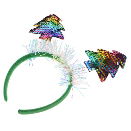 OATIPHO Farbige Weihnachtsbaum-haarreifen Für Festlichkeiten Einzigartige Baum-form Elastisches Komfortables Design Für Weihnachten Partys Und Festlichkeiten von OATIPHO