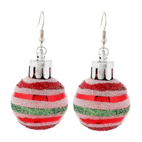 OATIPHO Weihnachtskugel Ohrringe Damen Hängend Glitzernde Weihnachtsbaumschmuck Charm Festliche Ohrhänger Party Schmuck Alltag von OATIPHO