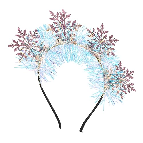 OATIPHO Schickes Schneeflocken Stirnband Damen Weihnachtsstirnband Glitzer Deko Haarband Elegant Damen von OATIPHO