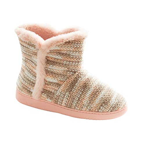OATIPHO Winterliche Damen Hausschuhe Rutschfeste Kurze Boots mit Dickem Plüschfutter Haushaltsstiefel für Warme Füße Stylische und Wärmende Winterschuhe von OATIPHO
