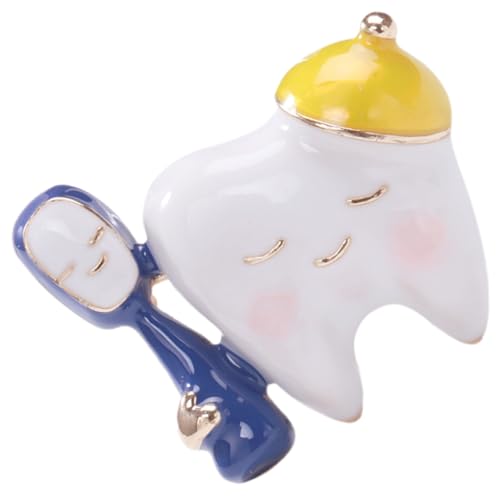 OATIPHO Zahn Brosche Emaille Pin für Frauen Kleines Leichtes Niedliches Accessoire für Kleidung Taschen Hüte als für Mundhygiene von OATIPHO