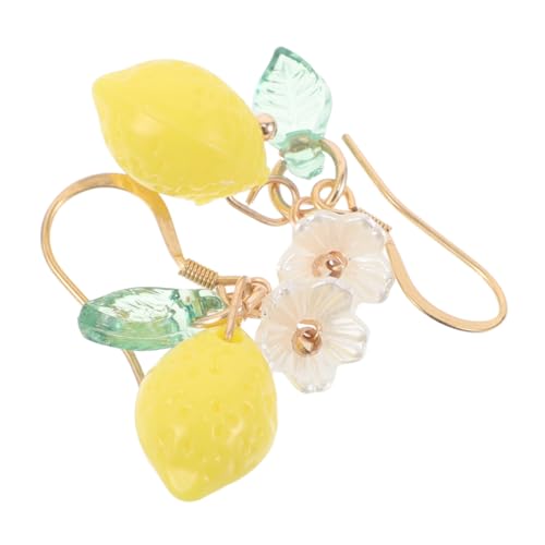 OATIPHO Zitronen Ohrhänger Hypoallergen Leicht Damen Obst Schmuck Blumen Anhänger für Sommer Freizeit und Alltag von OATIPHO