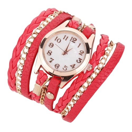 OATIPHO Armbanduhr Für Damen Stilvolle Silberne Freizeituhr Bequemes Lederarmband von OATIPHO