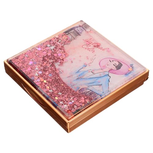 OATIPHO 9gitter Leere Make-up-palette Mit Pailletten Quicksand-lidschattenbox Leere Box Lidschattenschale Fächer Für Lidschatten Und Make-up Tragbar Für Reisen Arbeit Und Partys von OATIPHO