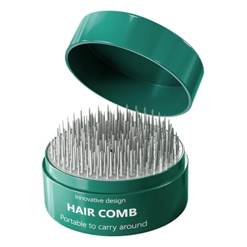 OATIPHO tragbarer Kamm Haarbürste lockig Kopfhaut Kämme Kopfhaare Mini Borste faltbar Massagebürste für Frauen Massagekamm für Frauen Paddelbürste tragbare Bürste Reiserundbürste tpr Grün von OATIPHO
