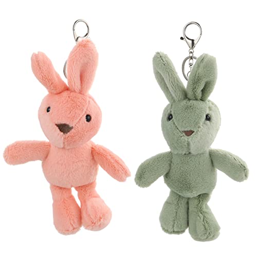 OATIPHO 2stücke Plüschkaninchen Schlüsselanhänger Niedliche Für Taschen Dekorative Schlüsselringe Aus Plüsch Multifunktionale Für von OATIPHO
