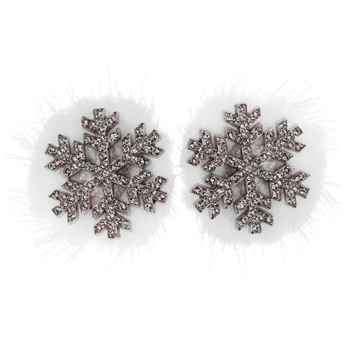 OATIPHO up Your Christmas Celebration 2pcs Damen Strass Schneeflocke Haarspangen Festliche Haarteile von OATIPHO