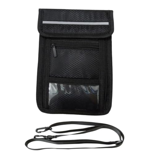 OATIPHO wasserdichte Tragbare Reisepass-Tasche Multifunktionale Haltetasche Für Zertifikate Tickets Und Geldbeutel Für Reisen Schwarz von OATIPHO
