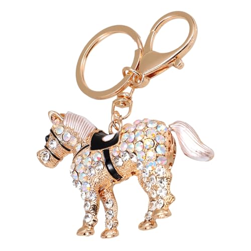 OATIPHO Schlüsselanhänger Mit Pferdemotiv Aus Zinklegierung Strasssteine Autoschlüsselhalter Für Männer Elegantes Und Robustes Design von OATIPHO