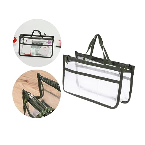 Transparente wasserdichte Kosmetiktasche für Organizer aus PVC für Make Up Toilettenartikel und Persönliche Pflege Grün von OATIPHO