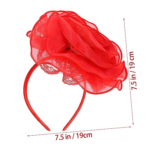Vintage Lace Flower Haarband für Braut Große Haarschmuck Leicht und Elegant Hochzeiten und Feste Rotes Design für Stil und Komfort Vintage Lace Flower Haarband für Braut Große Haarschmuck Leicht und Elegant Hochzeiten und Feste Rotes Design für Stil und Komfort von OATIPHO