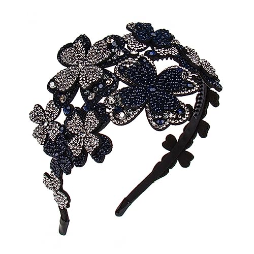 OATIPHO Strass Flapper Haarband Breites Stirnband für Damen Elastisches Rutschfestes Haaraccessoire für Besondere Anlässe mit Zähnen von OATIPHO