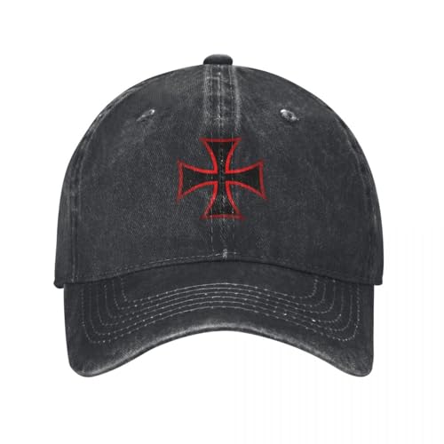 OAUMJIIL Klassisch Eisernes Kreuz Deutschland Baseballmützen Unisex Distressed Washed Sun Cap Outdoor Workouts Caps Hut von OAUMJIIL