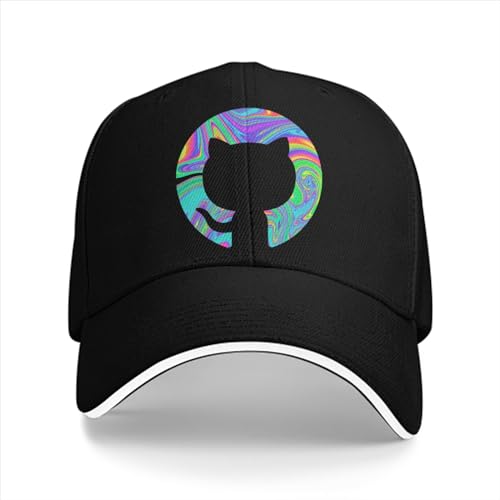 OAUMJIIL Psychedelic Github Baseball Cap Männer Hüte Visier Schutz Snapback Geschenke Caps von OAUMJIIL