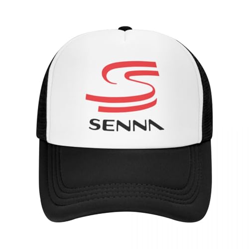 OAUMJIIL Schwarz Senna Ayrton Motorsports Casual Mesh Baseballkappe Herren Grid Snapback Caps Neuer Trend Sonnenschutz Hut von OAUMJIIL