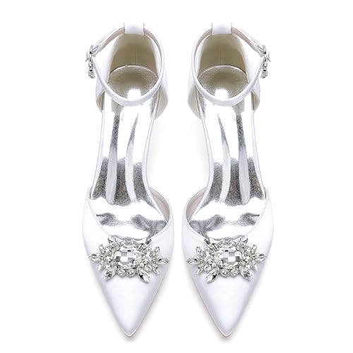 OAUSZC Damen Satin Blockabsatz Brautschuhe Riemen Pumps Strass Spitze Zehen Party Abend Hochzeitsschuhe 22014-15TY,Fuchsia,36 EU OAUSZC Damen Satin Blockabsatz Brautschuhe Riemen Pumps Strass Spitze Zehen Party Abend Hochzeitsschuhe 22014-15TY,Fuchsia,36 EU von OAUSZC