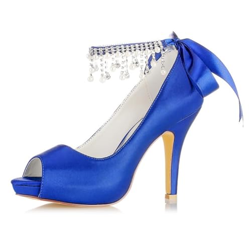 OAUSZC Damen Satin Plateau Stiletto Absatz Hochzeitsschuhe Peep Toe Perlen Riemchensandalen Brautschuhe Brautjungfernschuhe 718-77,Blau,40 EU OAUSZC Damen Satin Plateau Stiletto Absatz Hochzeitsschuhe Peep Toe Perlen Riemchensandalen Brautschuhe Brautjungfernschuhe 718-77,Blau,40 EU von OAUSZC