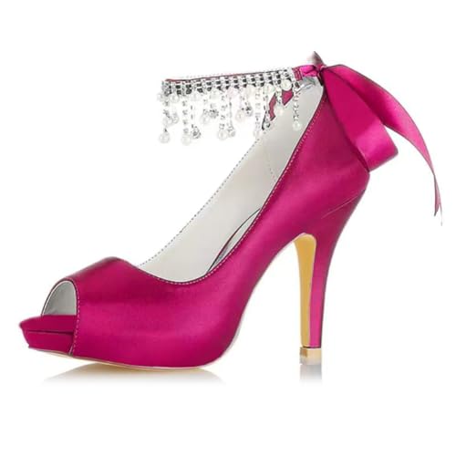 OAUSZC Damen Satin Plateau Stiletto Absatz Hochzeitsschuhe Peep Toe Perlen Riemchensandalen Brautschuhe Brautjungfernschuhe 718-77,Fuchsia,41 EU OAUSZC Damen Satin Plateau Stiletto Absatz Hochzeitsschuhe Peep Toe Perlen Riemchensandalen Brautschuhe Brautjungfernschuhe 718-77,Fuchsia,41 EU von OAUSZC
