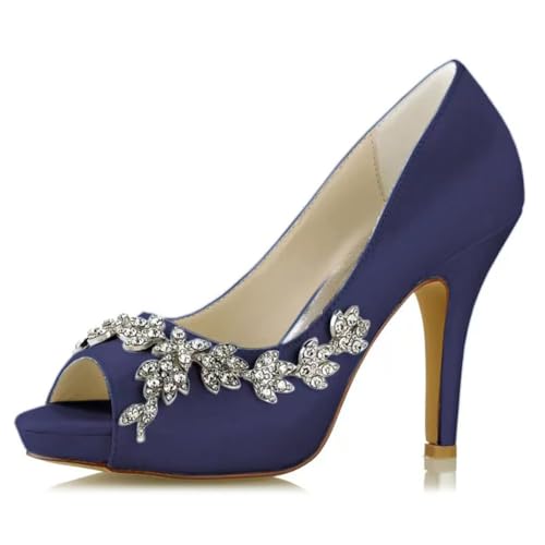 OAUSZC Frauen Plateau Stilettoabsatz Pumps Peep Toe Brautschuhe Strass Satin Abend Hochzeitsschuhe 718-66,Marine,39 EU OAUSZC Frauen Plateau Stilettoabsatz Pumps Peep Toe Brautschuhe Strass Satin Abend Hochzeitsschuhe 718-66,Marine,39 EU von OAUSZC