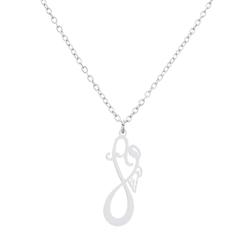 OAUWKEIY Anhänger Halskette Engel Baby Halskette Baby Mutter Memorial Infinity Halskette Schmuck Damen Mama Muttertag Schmuck von OAUWKEIY