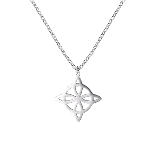 OAUWKEIY Anhänger Halskette Nordisches Ornament Infinity Ring Anhänger Halskette Frühling Mädchen Halskette Modischer Anhänger Halskette Schmuck von OAUWKEIY