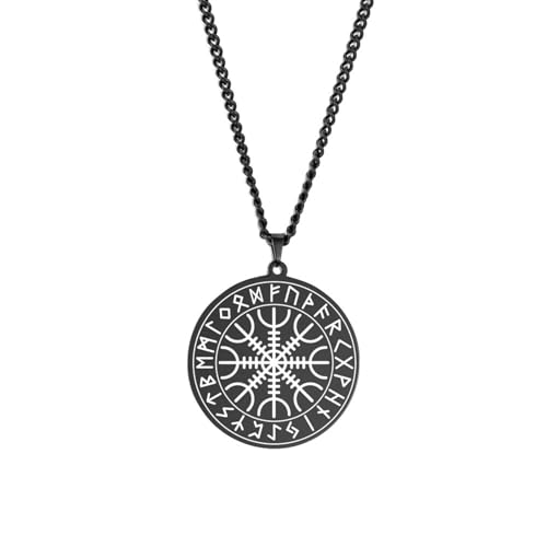 OAUWKEIY Anhänger Halskette Persönlichkeit Mode Mode Medaillon Halskette Kompass Muster Persönlichkeit Männer und Frauen Halsketten Schmuck von OAUWKEIY