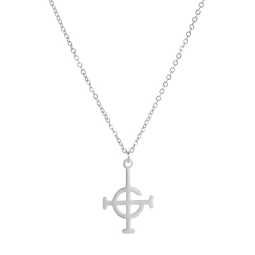 OAUWKEIY Anhänger Halskette Schmuck Mädchen einfache Kreuz Ring Anhänger Halskette Modische personalisierte minimalistische Anhänger Halskette Schmuck von OAUWKEIY