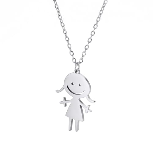 OAUWKEIY Anhänger Halskette Stricken Mädchen Halskette Süße Halskette Schmuck Mode Kinder Geburtstagsgeschenk Modische Anhänger Halskette Schmuck von OAUWKEIY