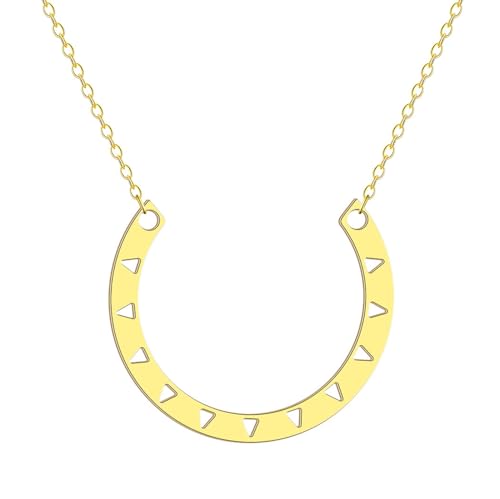 OAUWKEIY Anhänger Halskette mit Anhänger Halskette mit Hufeisenanhänger Schmuck für Männer und Frauen Temperament europäischer und amerikanischer ModeSchmuck von OAUWKEIY