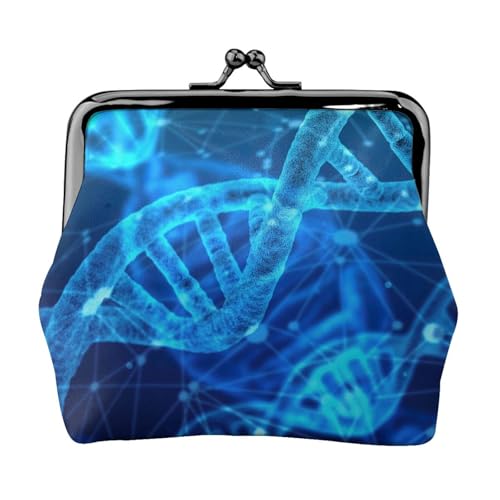 DNA-Kette, Fotodruck und vielseitige Münzbörse, exquisit, wasserdicht, Kuss-Lock-Geldbörse für Schlüssel, Karten DNA-Kette, Fotodruck und vielseitige Münzbörse, exquisit, wasserdicht, Kuss-Lock-Geldbörse für Schlüssel, Karten von OAZCVBNN