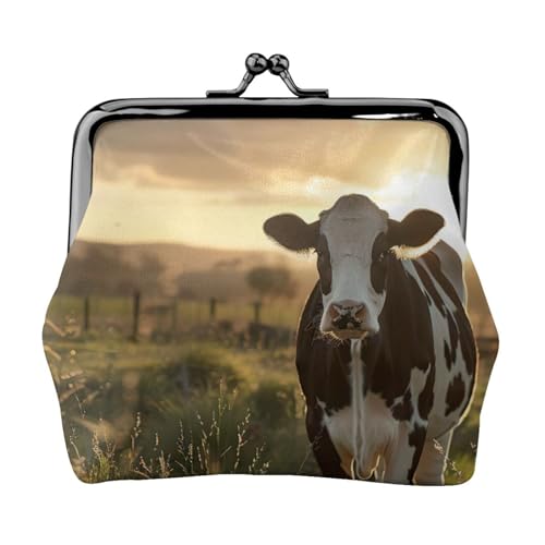 Dairy Cow Print Charm and Versatile Coin Purse Exquisite Waterproof Kiss Lock Wallet for Keys Cards von OAZCVBNN
