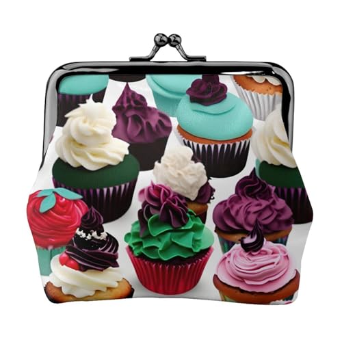Delicious Cupcakes Print Charm and Versatile Coin Purse Exquisite Waterproof Kiss Lock Wallet for Keys Cards von OAZCVBNN