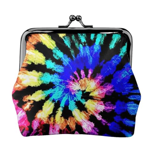 Exotic Tribe Tie Dye Style Print Charm and Versatile Coin Purse Exquisite Waterproof Kiss Lock Wallet for Keys Cards von OAZCVBNN