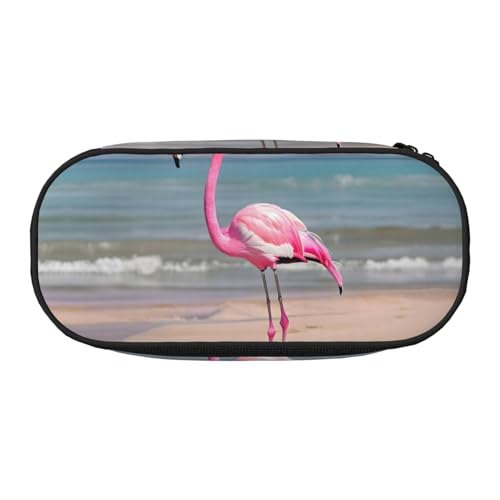 OAZCVBNN Federmäppchen, Motiv: Flamingo am Strand, leicht, praktisch, für Schule, Studenten, Make-up, Reisen, Jungen, Mädchen, Schwarz , Einheitsgröße, Taschen-Organizer OAZCVBNN Federmäppchen, Motiv: Flamingo am Strand, leicht, praktisch, für Schule, Studenten, Make-up, Reisen, Jungen, Mädchen, Schwarz , Einheitsgröße, Taschen-Organizer von OAZCVBNN