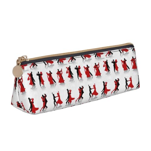 OAZCVBNN Federmäppchen aus Leder, für Ballsaal, Tanz, stilvolle Tasche, Schule, Reisen, Make-up, Organisation, leicht von OAZCVBNN