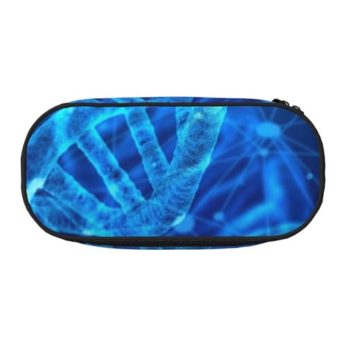 OAZCVBNN Federmäppchen mit DNA-Kette, Fotodruck, leicht, praktisch, für Schule, Studenten, Stifteetui, Make-up, Reisen, Jungen, Mädchen, Schwarz , Einheitsgröße, Taschen-Organizer von OAZCVBNN