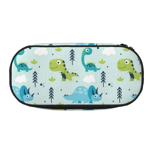 OAZCVBNN Federmäppchen mit Dinosaurier-Muster, leicht, praktisch, für Schule, Studenten, für Make-up, Reisen, Jungen und Mädchen, Schwarz , Einheitsgröße, Taschen-Organizer von OAZCVBNN