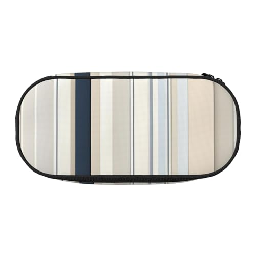 OAZCVBNN Federmäppchen mit Streifenmuster, leicht, praktisch, für Schule, Studenten, Make-up, Reisen, Jungen, Mädchen, Blau / Beige, Schwarz , Einheitsgröße, Taschen-Organizer OAZCVBNN Federmäppchen mit Streifenmuster, leicht, praktisch, für Schule, Studenten, Make-up, Reisen, Jungen, Mädchen, Blau / Beige, Schwarz , Einheitsgröße, Taschen-Organizer von OAZCVBNN