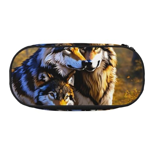 OAZCVBNN Federmäppchen mit Wolfs-Aufdruck, leicht, praktisch, für Schule, Studenten, Stifteetui, Make-up, Reisen, Jungen, Mädchen, Schwarz , Einheitsgröße, Taschen-Organizer OAZCVBNN Federmäppchen mit Wolfs-Aufdruck, leicht, praktisch, für Schule, Studenten, Stifteetui, Make-up, Reisen, Jungen, Mädchen, Schwarz , Einheitsgröße, Taschen-Organizer von OAZCVBNN