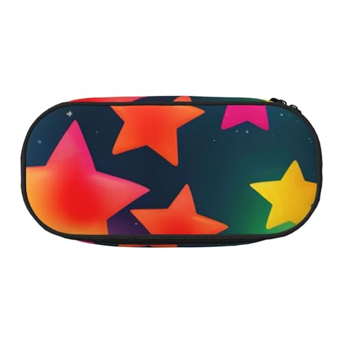 OAZCVBNN Federmäppchen mit buntem Regenbogen-Stern-Druck, leicht, praktisch, für Schule, Studenten, für Make-up, Reisen, Jungen und Mädchen, Schwarz , Einheitsgröße, Taschen-Organizer OAZCVBNN Federmäppchen mit buntem Regenbogen-Stern-Druck, leicht, praktisch, für Schule, Studenten, für Make-up, Reisen, Jungen und Mädchen, Schwarz , Einheitsgröße, Taschen-Organizer von OAZCVBNN