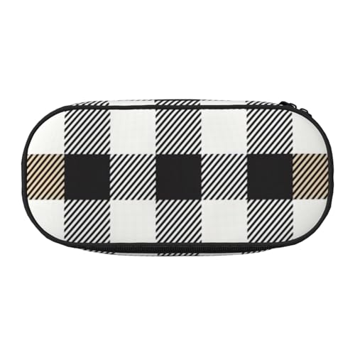 OAZCVBNN Federmäppchen mit grauem Karomuster, leicht, praktisch, für Schule, Studenten, für Make-up, Reisen, Jungen, Mädchen, Schwarz , Einheitsgröße, Taschen-Organizer OAZCVBNN Federmäppchen mit grauem Karomuster, leicht, praktisch, für Schule, Studenten, für Make-up, Reisen, Jungen, Mädchen, Schwarz , Einheitsgröße, Taschen-Organizer von OAZCVBNN