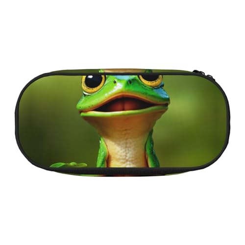 OAZCVBNN Federmäppchen mit grünem Frosch-Druck, leicht, praktisch, für Schule, Studenten, für Make-up, Reisen, Jungen, Mädchen, Schwarz , Einheitsgröße, Taschen-Organizer OAZCVBNN Federmäppchen mit grünem Frosch-Druck, leicht, praktisch, für Schule, Studenten, für Make-up, Reisen, Jungen, Mädchen, Schwarz , Einheitsgröße, Taschen-Organizer von OAZCVBNN