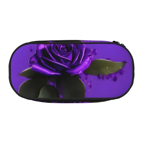 OAZCVBNN Federmäppchen mit violettem Rosen-Druck, leicht, praktisch, für Schule, Studenten, Stifteetui, Make-up, Reisen, Jungen, Mädchen, Schwarz , Einheitsgröße, Taschen-Organizer OAZCVBNN Federmäppchen mit violettem Rosen-Druck, leicht, praktisch, für Schule, Studenten, Stifteetui, Make-up, Reisen, Jungen, Mädchen, Schwarz , Einheitsgröße, Taschen-Organizer von OAZCVBNN