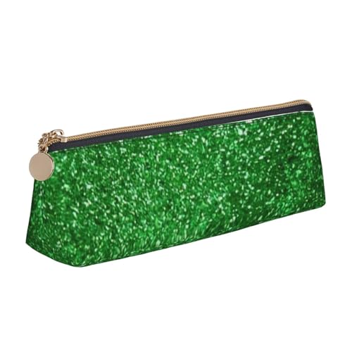 OAZCVBNN Grün Pailletten Glänzend Leder Print Federmäppchen Stil Beutel Schule Reise Make-up Organisation Licht von OAZCVBNN