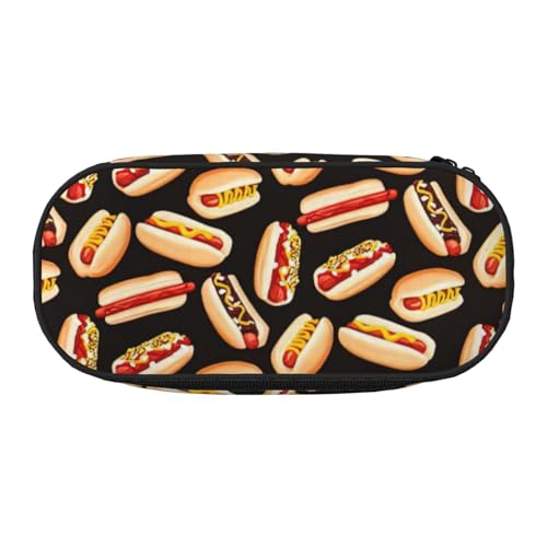 OAZCVBNN Lustiges Federmäppchen mit Hot Dogs-Aufdruck, leicht, praktisch, für Schule, Studenten, Stifteetui, Make-up, Reisen, Jungen, Mädchen, Schwarz , Einheitsgröße, Taschen-Organizer OAZCVBNN Lustiges Federmäppchen mit Hot Dogs-Aufdruck, leicht, praktisch, für Schule, Studenten, Stifteetui, Make-up, Reisen, Jungen, Mädchen, Schwarz , Einheitsgröße, Taschen-Organizer von OAZCVBNN