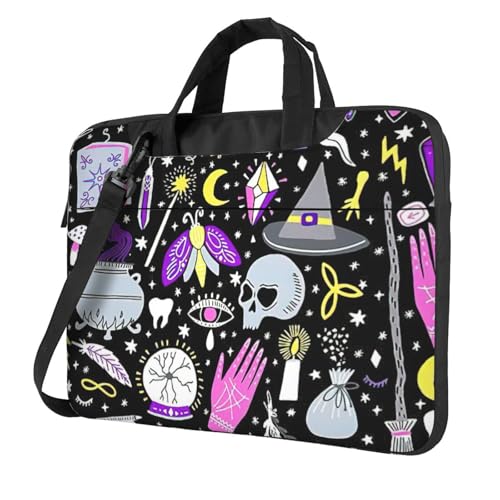 OAZCVBNN Magic Witch Witchcraft Bohemian Drawing Print Versatile Laptop Bag Stylish Laptop Case With Messenger Shoulder Aktentasche Optionen, Schwarz , 13 inch OAZCVBNN Magic Witch Witchcraft Bohemian Drawing Print Versatile Laptop Bag Stylish Laptop Case With Messenger Shoulder Aktentasche Optionen, Schwarz , 13 inch von OAZCVBNN