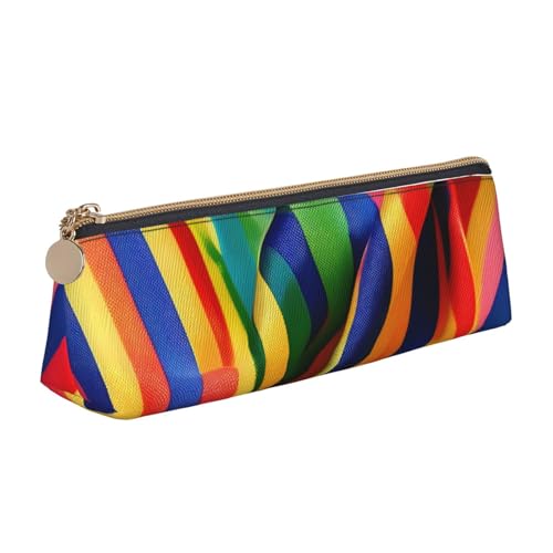 OAZCVBNN Regenbogen Bunte Streifen Druck Leder Federmäppchen Stil Beutel Schule Reise Make-up Organisation Licht OAZCVBNN Regenbogen Bunte Streifen Druck Leder Federmäppchen Stil Beutel Schule Reise Make-up Organisation Licht von OAZCVBNN