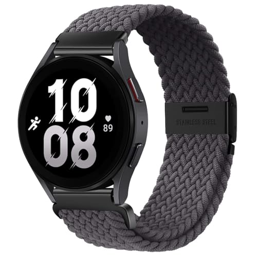 OBAEHH 20mm 22mm Armband für Samsung Galaxy Uhr 6 5 4 Band 40/44mm 5Pro Aktive 2 Getriebe S3 geflochtene elastische Armband für Huawei GT2/3 /4Pro/5 Uhrenarmbänder(Space gray-B,22mm) von OBAEHH